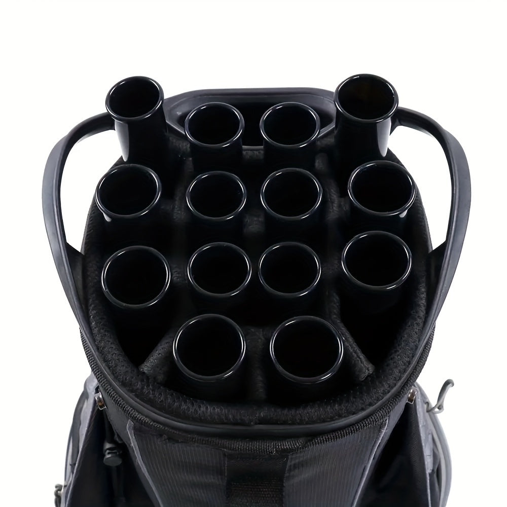 14pcs Golf Club Protector Set - Durable PVC Tubes for Organized Bag Storage, Fits All Standard Bags, Black