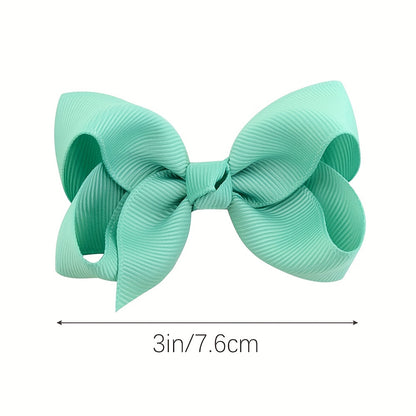 30pcs Random Color Bow Hair Clips – Holiday Party Baby Girls Ponytail Clips – Travel Style Hair Accessories – Ideal for Gifts