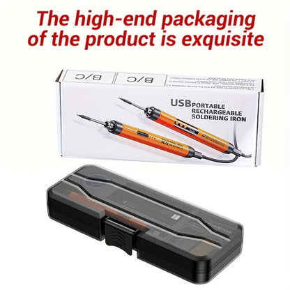 8W 5V USB Wireless Electric Soldering Iron - Mini Household Tool, Convenient Low Voltage Charging, DIY Handheld Welding Pen