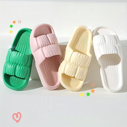 Soft Sole Slides - Vibrant Colors, Ultra-Lightweight, Cushioned, Slip-Resistant | Flat and Stable Design for Home, Bathroom, Beach, Poolside, Casual and Leisure Activities