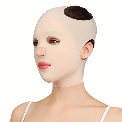 Facial Lifting Mask - Full Coverage V-Line Belt, Reusable Double Chin Care, Ultra-Thin and Comfortable Beauty Bandage for Summer