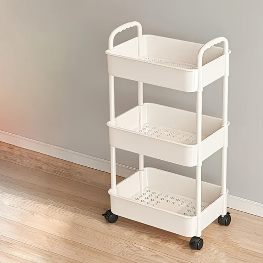 Small Movable Storage Rack – Multi-Layer Organizing Cart for Bedroom, Kitchen, and Household Use