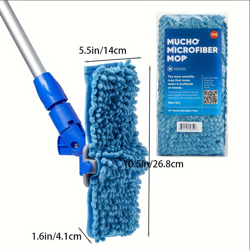 Baseboard Pro Mucho Mop - Microfiber Baseboard Cleaner Tool with Handle, Professional Quality, Lightweight & Machine Washable