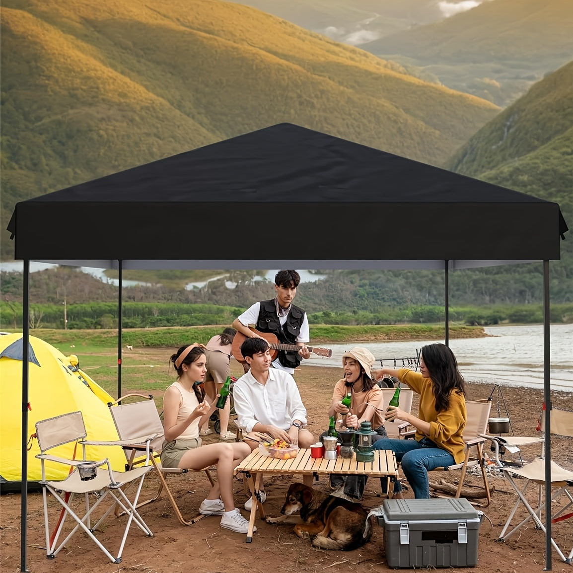 Pop-Up Gazebo Outdoor Canopy Shelter – Instant Tent with Mosquito Netting and 4 Sandbags, Ideal for Lawn, Garden, Backyard, Deck