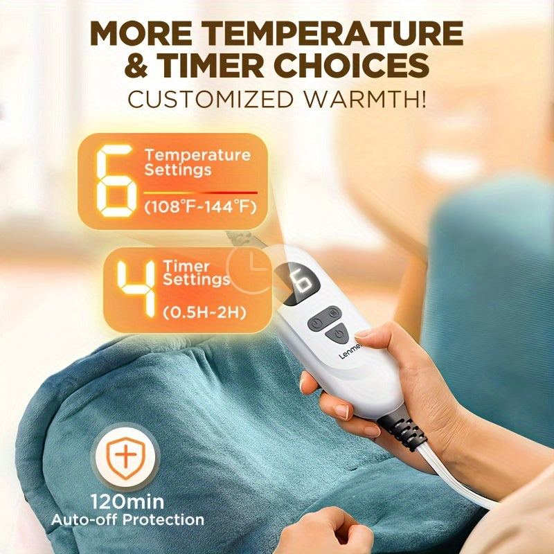 Graphene Heating Pad Shawl for Neck and Shoulders - Deep, Weighted Warmth with 6 Heat Settings and 4 Auto Shut-off Timers - Ideal Christmas Gift for Mother