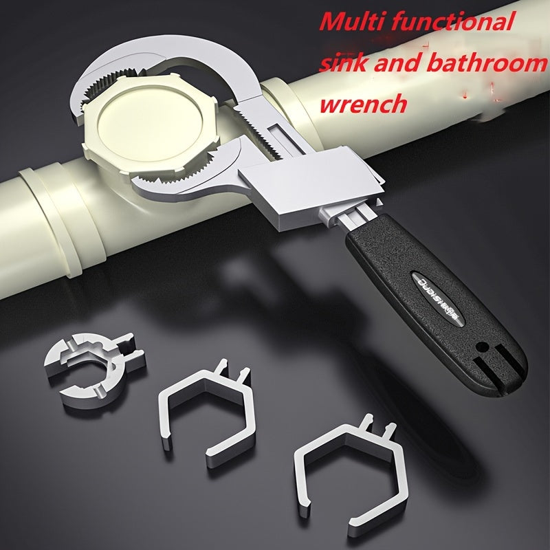 Adjustable Double Headed Wrenches Set - Versatile Tools for Narrow Spaces, Bathrooms, Disassembly, Assembly, and Pipe Maintenance