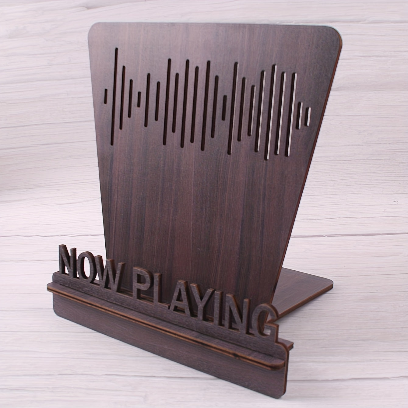 Wooden Record Holder - CD and Vinyl Record Display Stand for Desktop - Home Decor