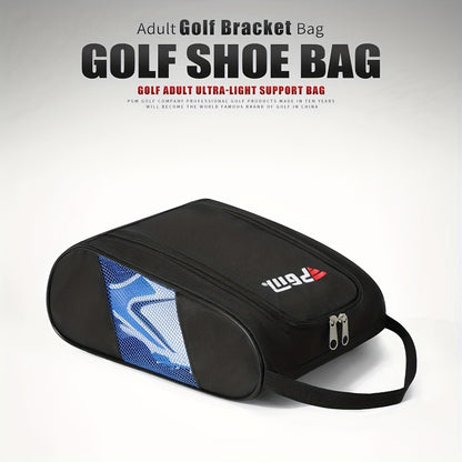 Compact Mini Golf Shoe Storage Bag - Lightweight, Breathable and Water-Resistant Nylon - Portable Design for On-the-Go Golfers