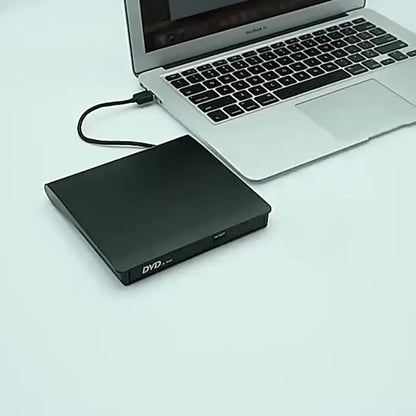 External CD DVD Drive for Laptop – Portable Slim USB 2.0 CD/DVD Burner Player, Compatible with Windows, Linux, and Mac OS