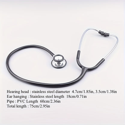 Dual-Head Stethoscope – Stainless Steel and  PVC Dual-Sided Medical Tool