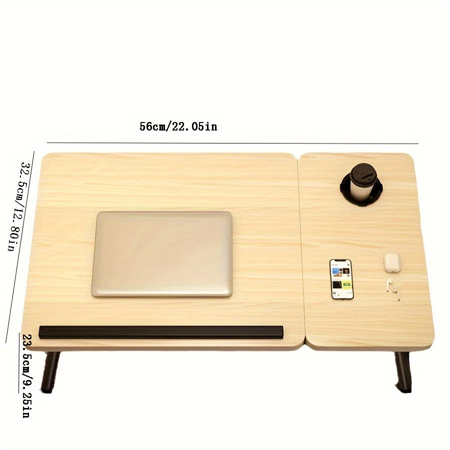 Small Bedside Table - Multi-Functional Study Desk, Foldable Laptop Table, Ideal for Dormitory, Bay Window, and Student Use