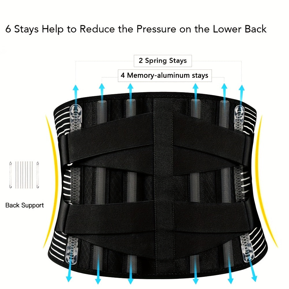 Back Brace for Lower Back Support – Lumbar Support Belt for Women and Men, Breathable Design with Lumbar Pad