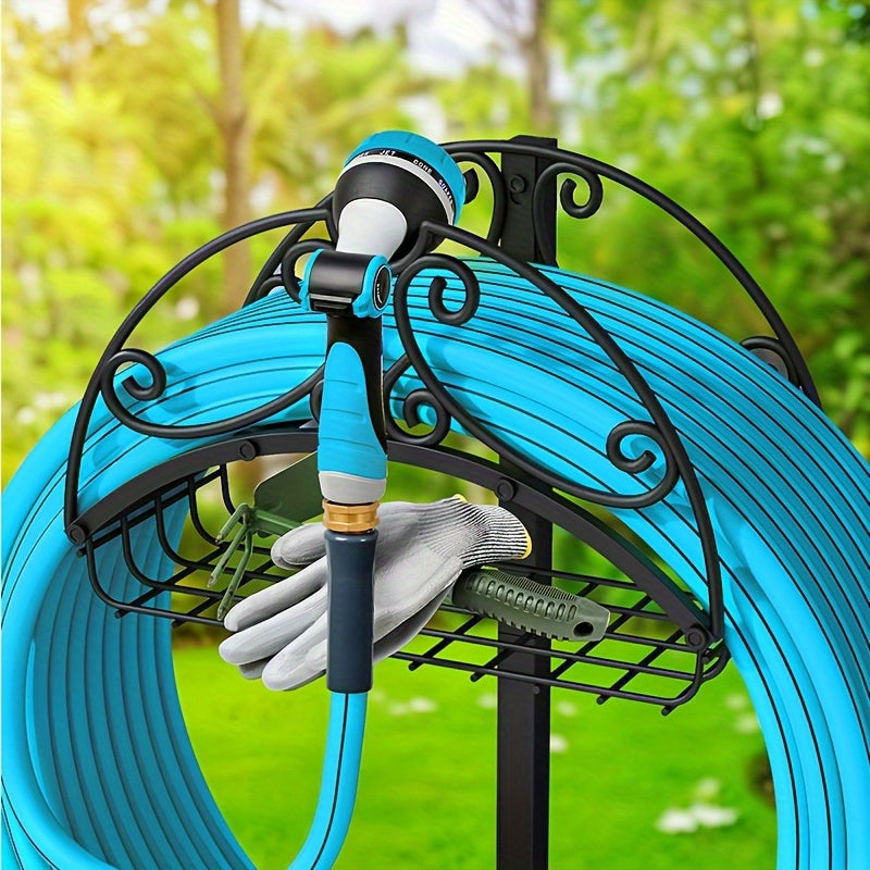 Garden Hose Holder Freestanding – Upgraded Heavy Duty Detachable Hose Stand for Outdoor Lawn Use