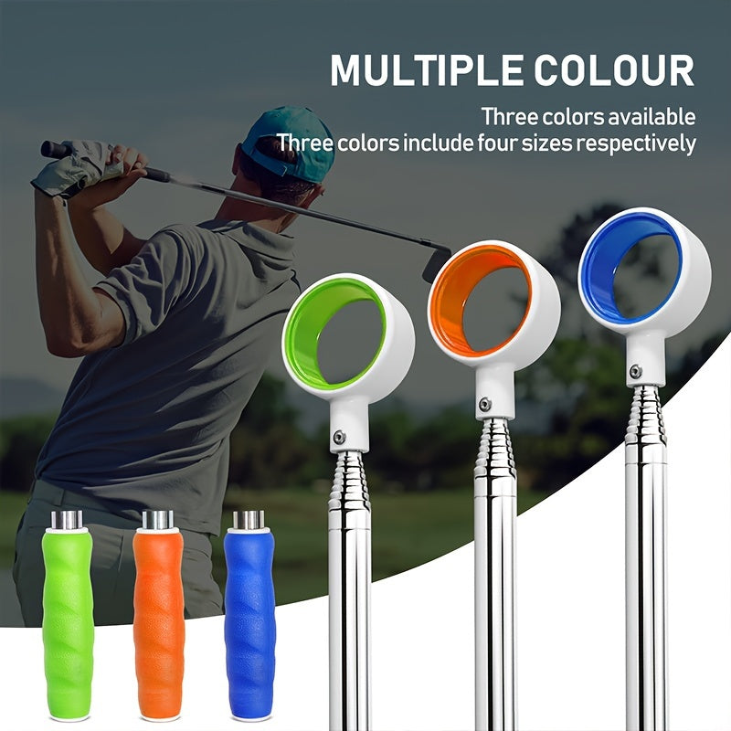 Stainless Steel Telescopic Golf Ball Retriever - 6FT/9FT/12FT/15FT, Anti-Sliding Rubber Grip, Durable Picker