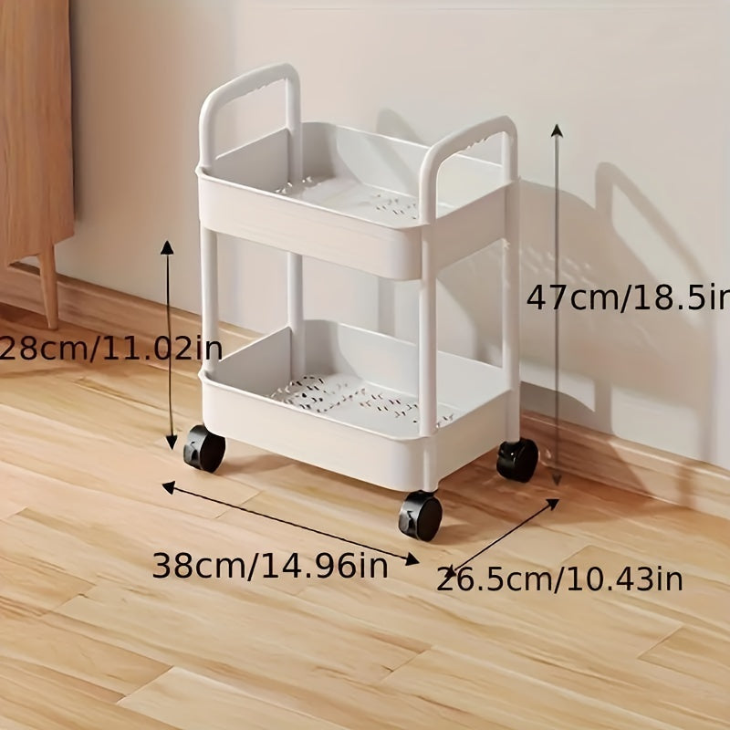 Small Movable Storage Rack – Multi-Layer Organizing Cart for Bedroom, Kitchen, and Household Use