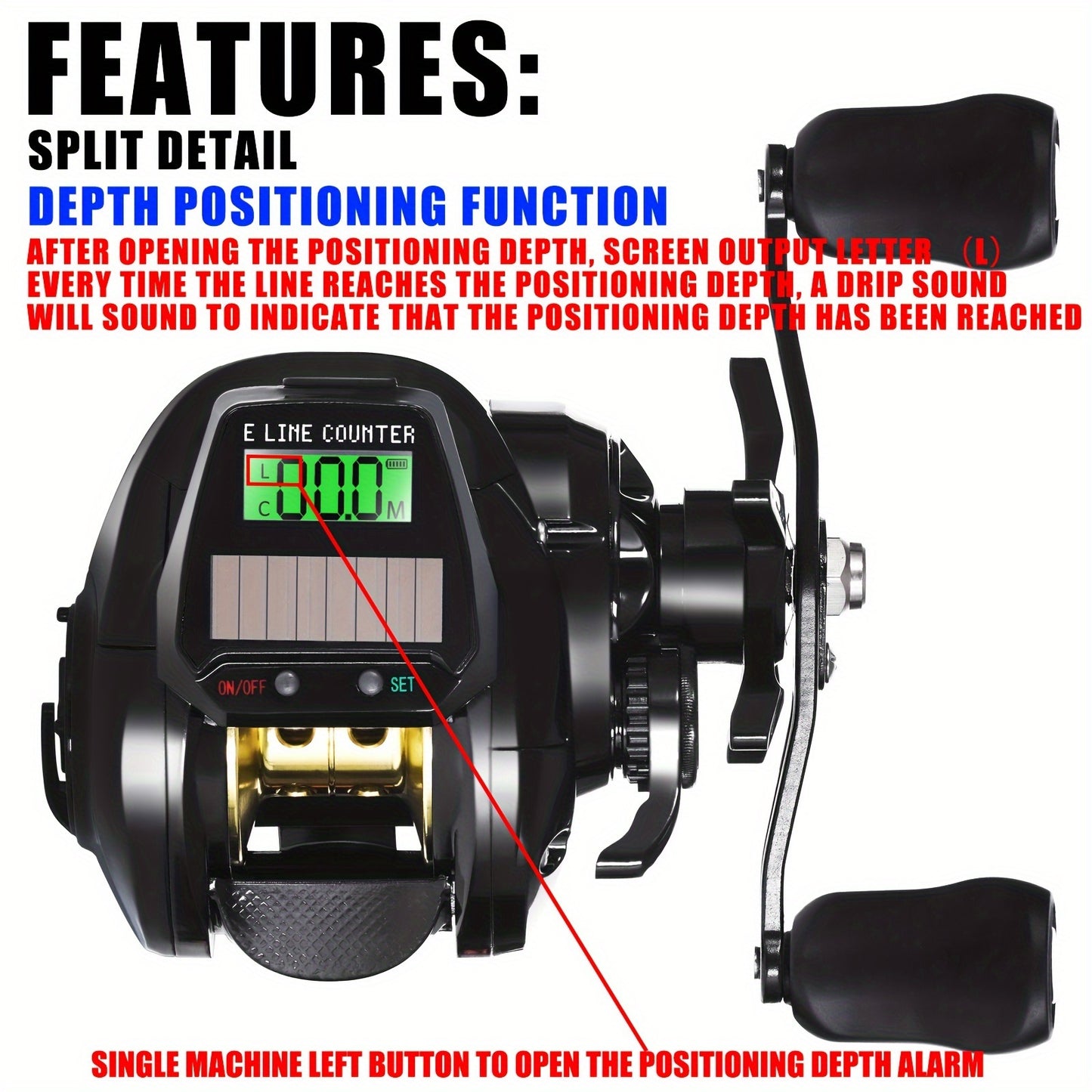 SAMOLLA Pro Baitcasting Fishing Reel – Variable Speed Adjustment, Saltwater Design, High-Casting Performance, and Durable Construction for Optimal Fishing Experience