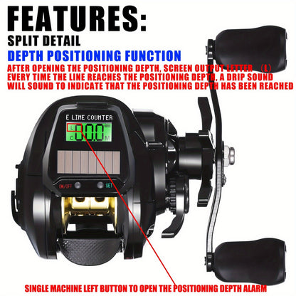 SAMOLLA Pro Baitcasting Fishing Reel – Variable Speed Adjustment, Saltwater Design, High-Casting Performance, and Durable Construction for Optimal Fishing Experience