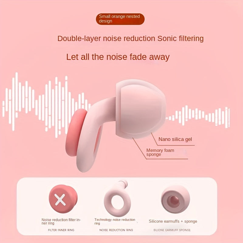 Reusable Silicone Sleep Earplugs – Super Noise-Canceling, Ideal for Students and Dorms – Snore Blocker