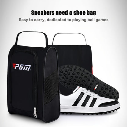 Compact Mini Golf Shoe Storage Bag - Lightweight, Breathable and Water-Resistant Nylon - Portable Design for On-the-Go Golfers