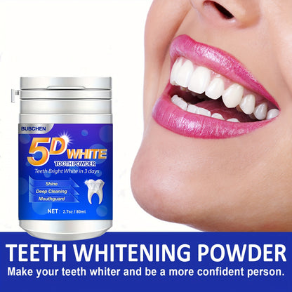 5D White Tooth Powder – Deep Cleaning for Fresh Breath, Ideal for Oral Health and Hygiene, Perfect Gift for Women and Men