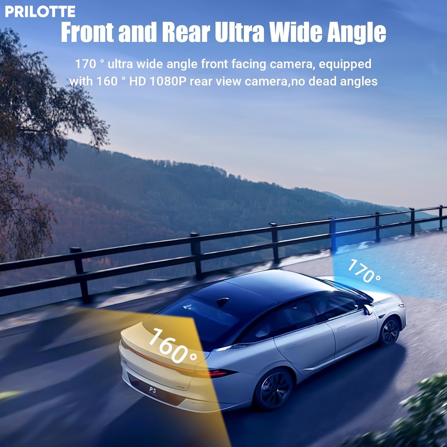 4K Full UHD Dash Camera for Cars: Front & Rear, Includes Free 32GB SD Card, Night Vision, 24-Hour Parking Mode, WDR, G-Sensor, Motion Detection