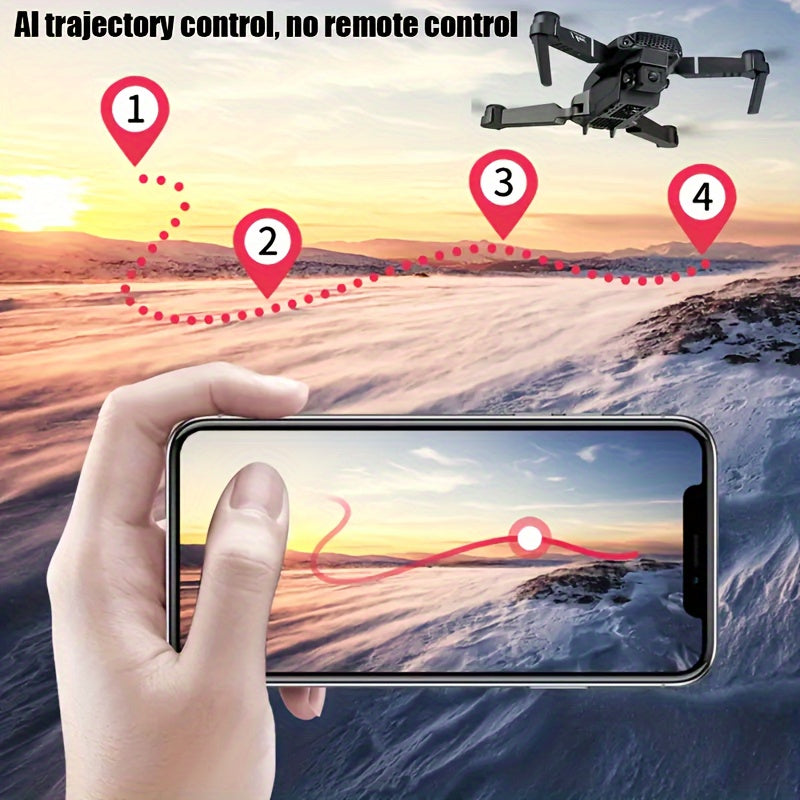 2024 Newest Foldable Drone with Dual Camera – App Control, FPV Live Video RC Quadcopter with 4K Camera, 2 Batteries for Adults, Beginners, and Kids