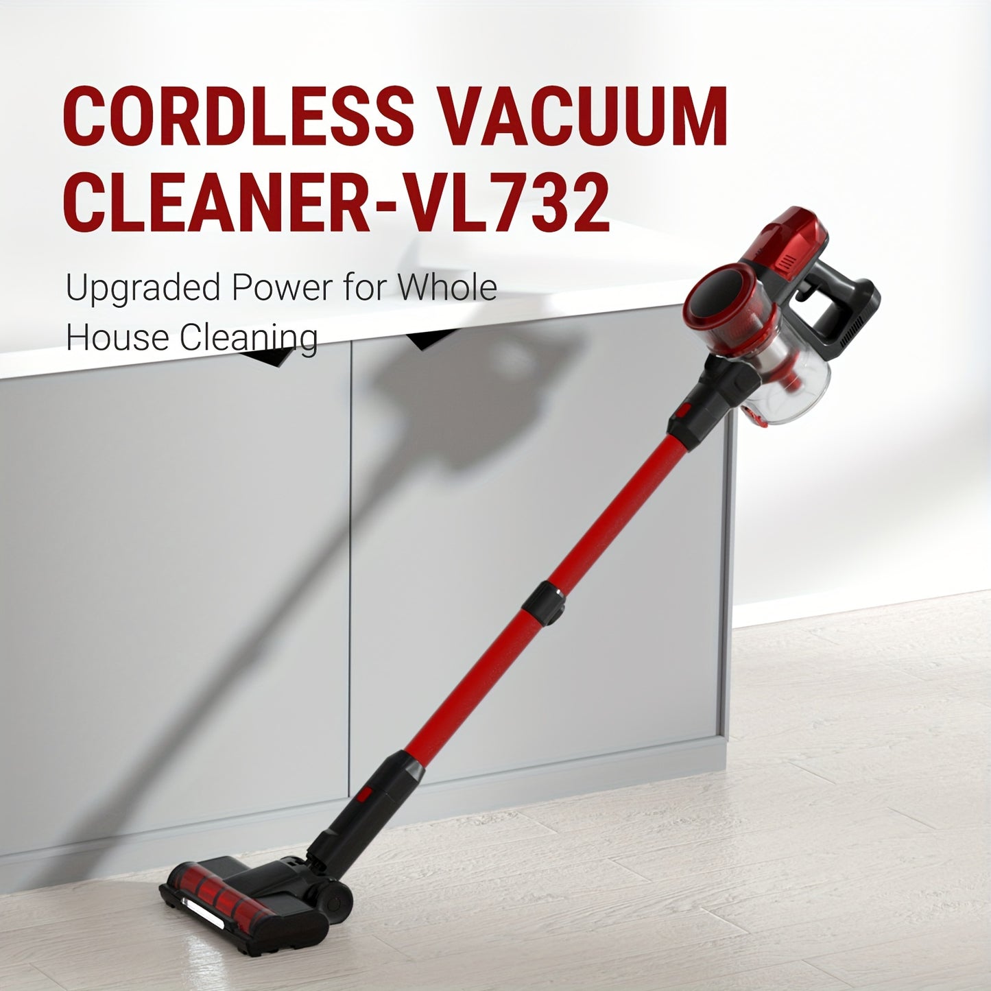 VacLife Cordless Vacuum Cleaner - 45-Min Max Runtime, Powerful Rechargeable Stick Vacuum for Pet Hair, Carpet, and Hard Floors - Lightweight, Strong Suction, Easy Maneuverability