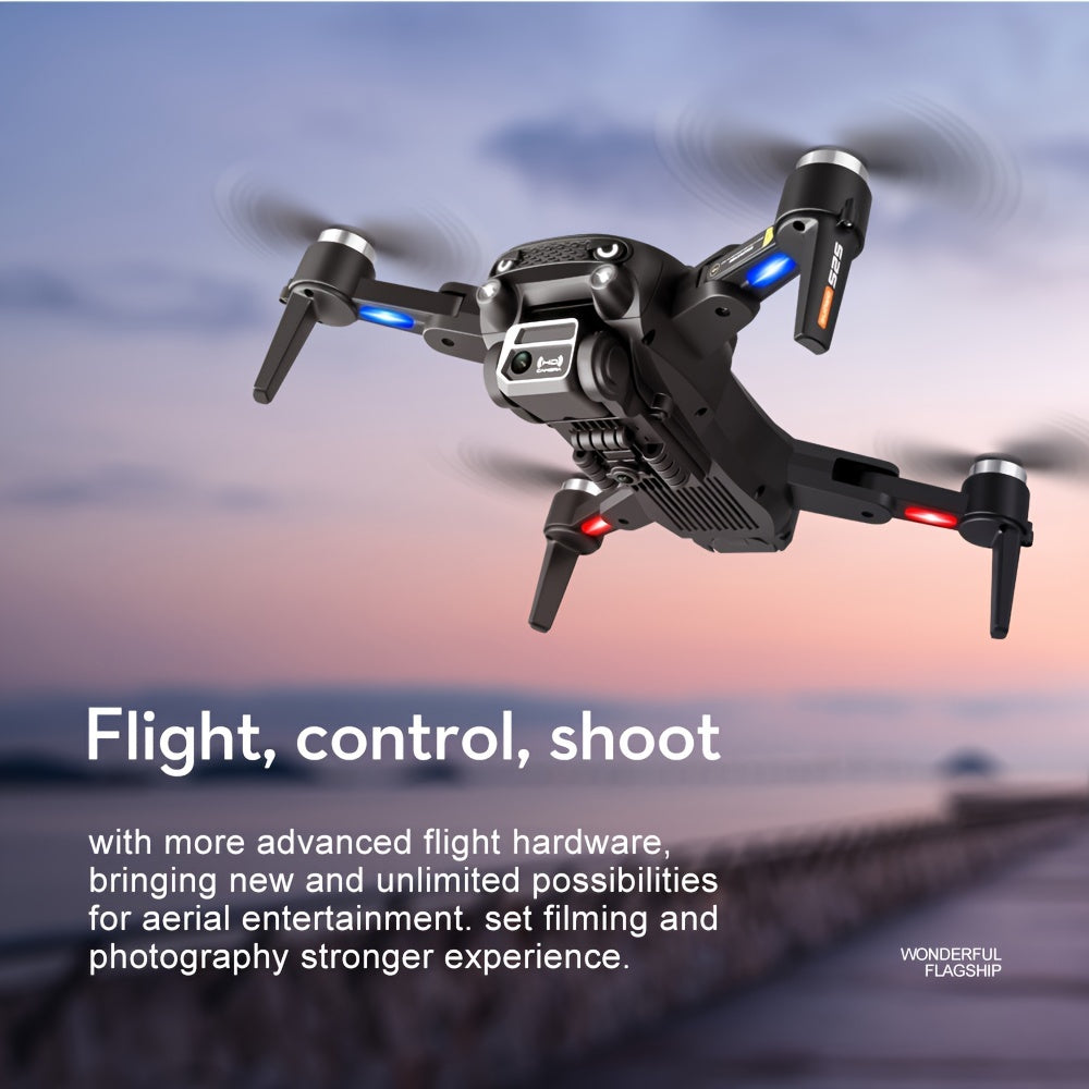 S2S Long Endurance Drone – Dual Batteries, Dual Camera, WiFi FPV, Folding Quadcopter with Height Maintenance – Remote Control or Mobile Operation – Ideal Beginner Gift, Outdoor Aerial Vehicle