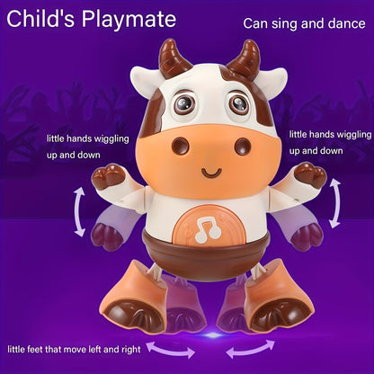 Interactive Singing and Dancing Cow Robot Toy - Music and Lights, Perfect Christmas or Halloween Gift for Boys and Girls