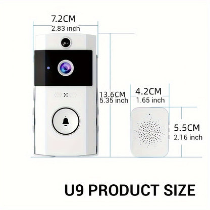 Wireless Visual Smart Doorbell - Home Security System with HD Video, Remote Mobile Monitoring, Motion Detection, and Real-Time Alerts