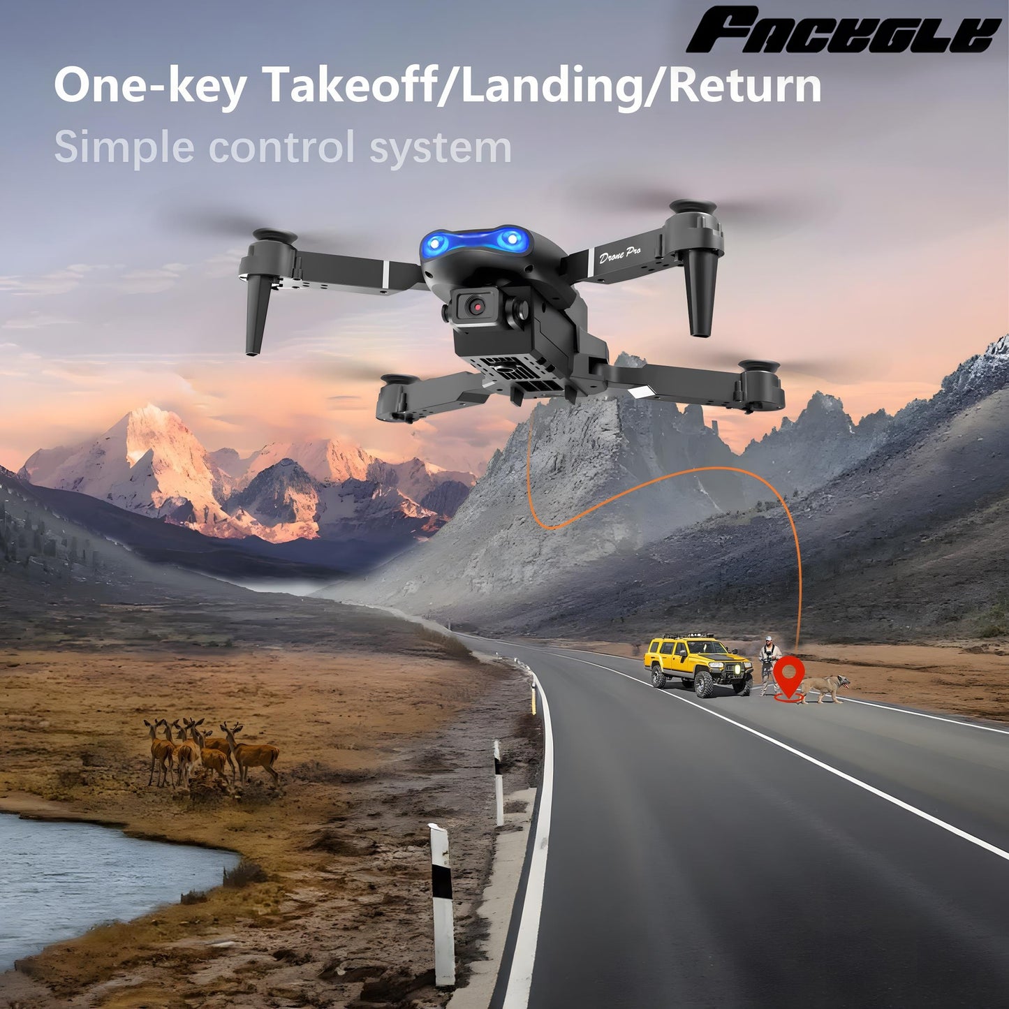 E99 Foldable RC Drone with Camera - Remote Control Drone for Beginners, Indoor & Outdoor Use, Affordable UAV, Ideal for Christmas, Halloween, Thanksgiving Gifts