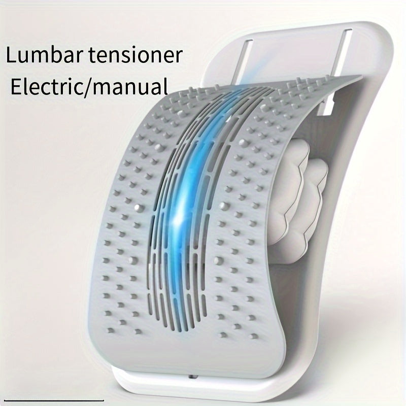 Back Stretcher and Spine Board – Multi-Level Lumbar Massager for Lower and Upper Back Support, Manual Inflation