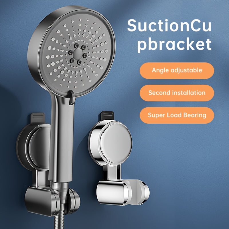 Musurjoy Adjustable Suction Cup Shower Head Holder – No-Drill, Removable Bathroom Accessory – Easy Installation