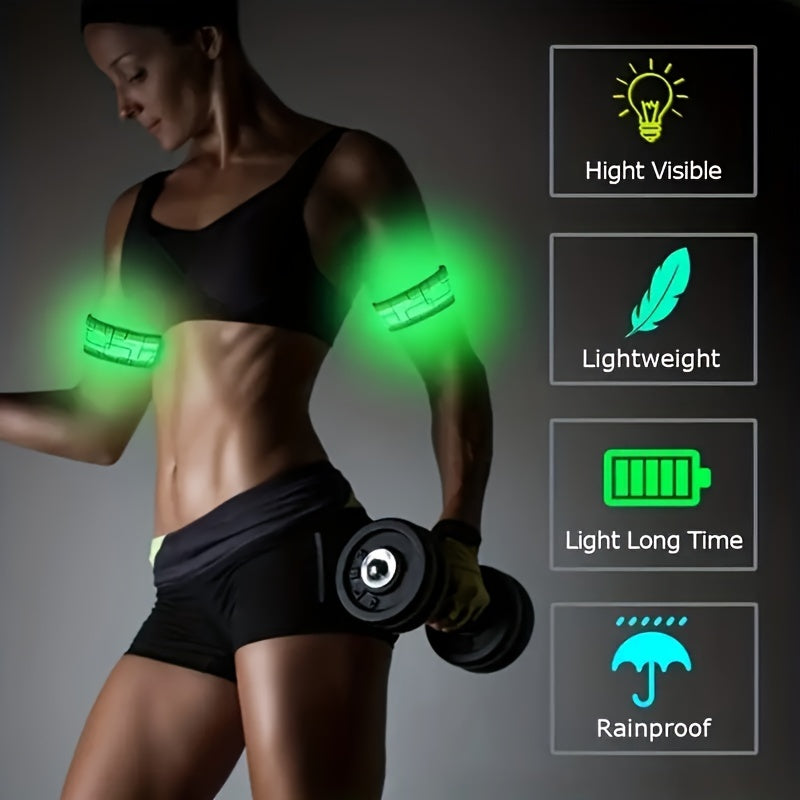 Upgraded USB Rechargeable LED Light Bracelet – Ideal for Night Outdoor Running, Sports, Halloween and Christmas Gift