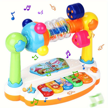 Interactive Musical Keyboard Toy for Kids - Light-Up Educational Piano with Rhythm Games & Songs, ABS Material - Ideal for Early Development and Holiday Gifts, Suitable for 0+ Age Group