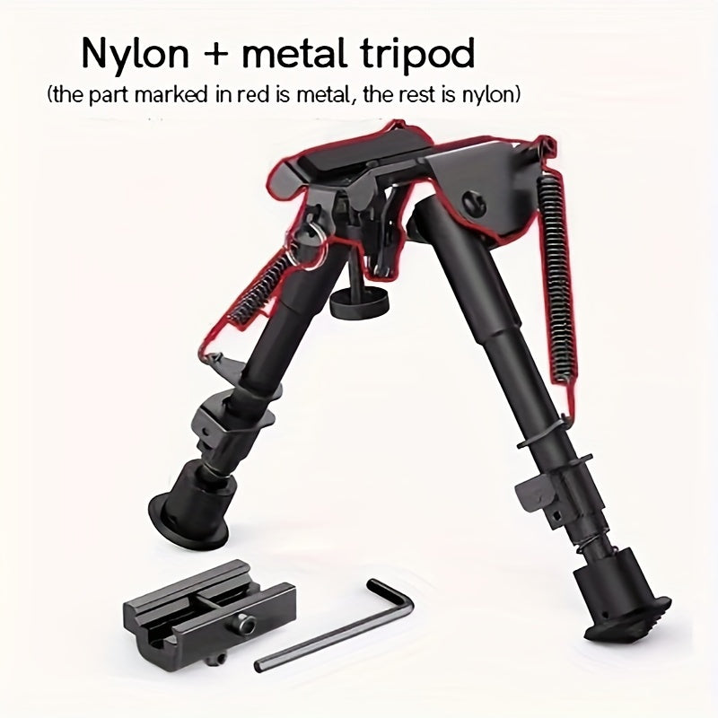 Precision Tactical Rifle Bipod - Adjustable 6-9 Inch Height with Spring Return, Aircraft Grade Aluminum - Compact & Lightweight for Enhanced Stability and Accuracy