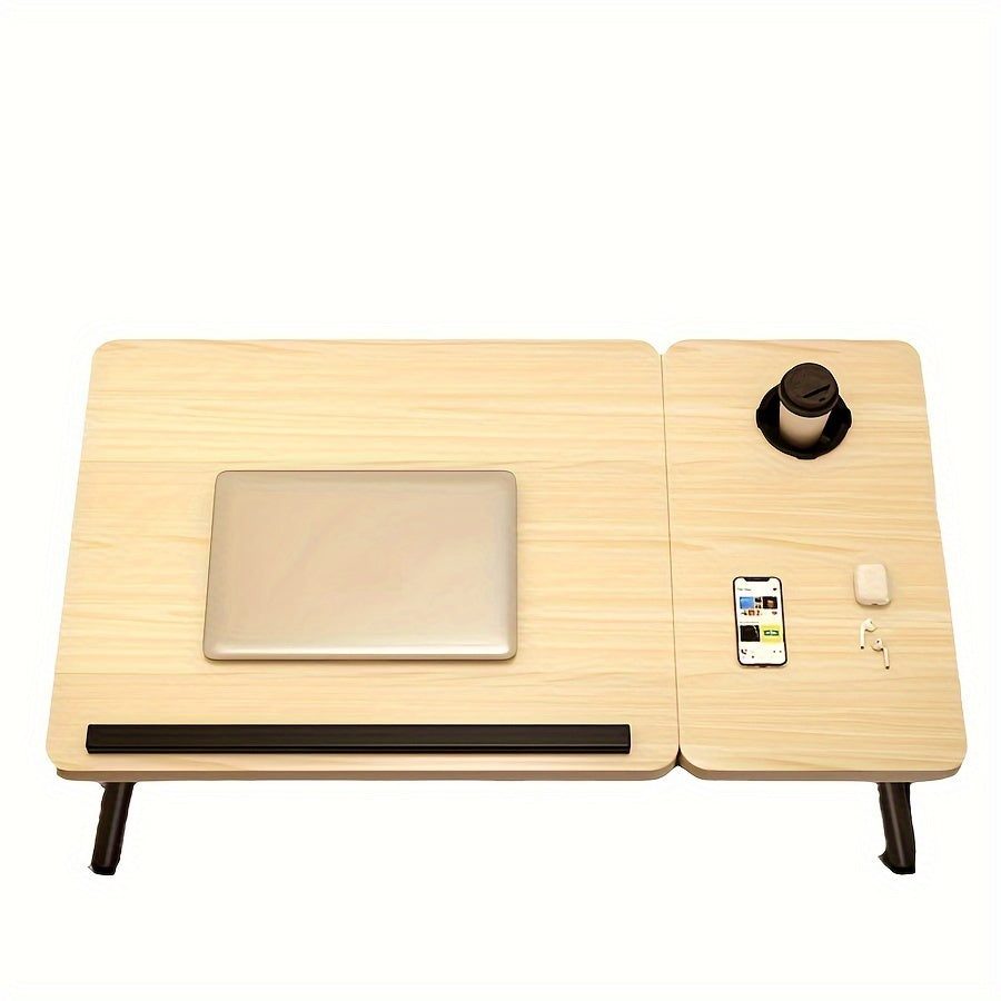 Small Bedside Table - Multi-Functional Study Desk, Foldable Laptop Table, Ideal for Dormitory, Bay Window, and Student Use