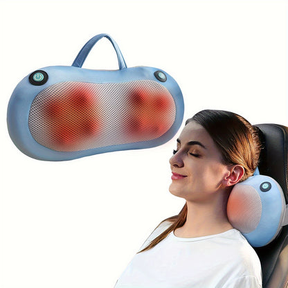 3D Shiatsu Back Massager – Deep Tissue Electric Massage Pillow for Chair and Car, Perfect Gift for Men and Women, Ideal for Mother's Day