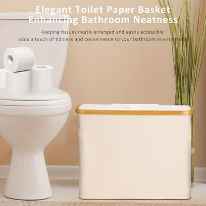 12 Roll Capacity Bamboo Toilet Paper Holder - Spacious, Breathable, and Lightweight Bathroom Organizer