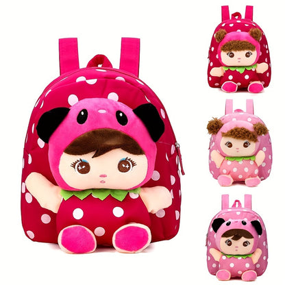 Cute Cartoon Canvas Backpack for Children Ages 3-6 - Kids School Bag, Kindergarten Backpack