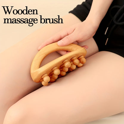 Wood Massage Tools (1 or 2 Pieces) - 14 Smooth Beads for Body Shaping and Meridians Unblocking - Perfect for Post-Exercise Fatigue Relief