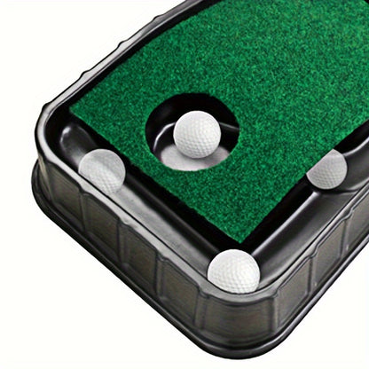 Automatic Golf Putting Mat with Ball Return - Indoor Exerciser for Office Use, Includes 6 PU Balls