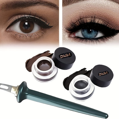 Eyeliner Applicator Kit - Reusable Silicone Guide with Waterproof Eyeliner Cream for Easy No-Skip Application ( Includes Tool and Cream )