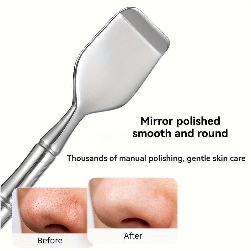 Double-Ended Blackhead Remover - Facial Pore Cleanser, Exfoliator, and Massage Tool for Smooth Skin