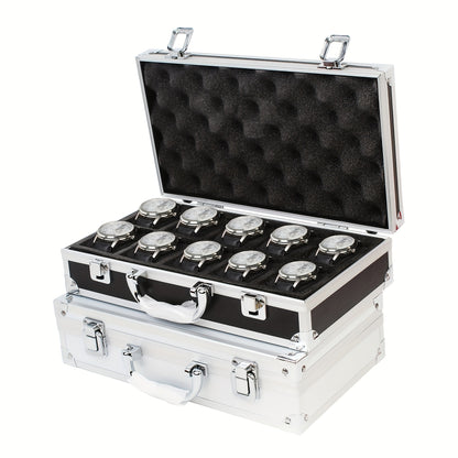 10/18 Slot Aluminum Alloy Watch Storage Box for Men - Portable Collector and Display Case, Ideal Gift Box for Watches