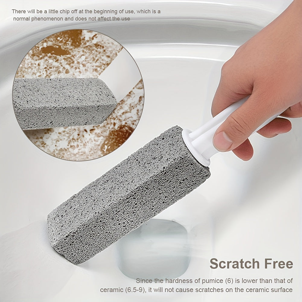 13pcs Long Handled Floating Stone Toilet Brush Set - Non-Scratch Pumice Stone, Toilet Corner Brush and Crevice Brush for Effective Bathroom Cleaning