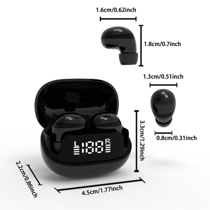 In-Ear Wireless Headset – Mini Ultra Small Sleep Design, Invisible Noise Reduction with High Sound Quality, Voice Touch Operation for Work and Class